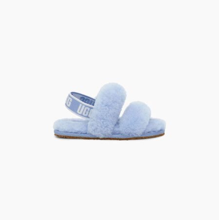 UGG Oh Yeah Light Blue Slippers for Toddlers (VTRN63841)